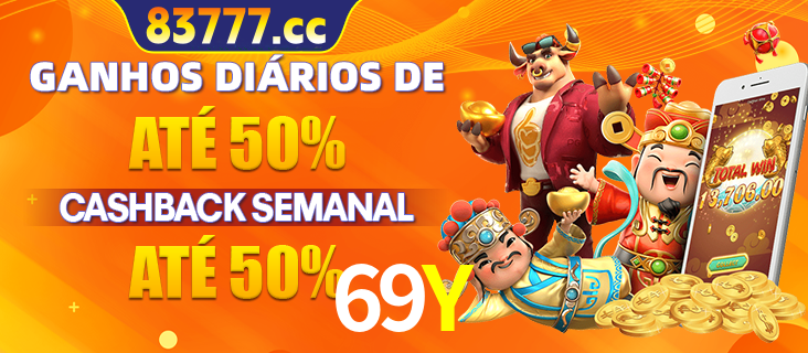 Anúncio de um membro ganhador do cassino 69Y que ganhou R$2.193.486,00 jogando o slot PG Fortune Tiger, com os mascotes do jogo comemorando o prêmio.