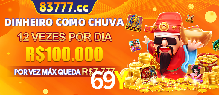 Banner do programa de recompensas Recomende para amigos do 69Y, detalhando os bônus por convidar amigos, com prêmios que chegam a R$288.888.