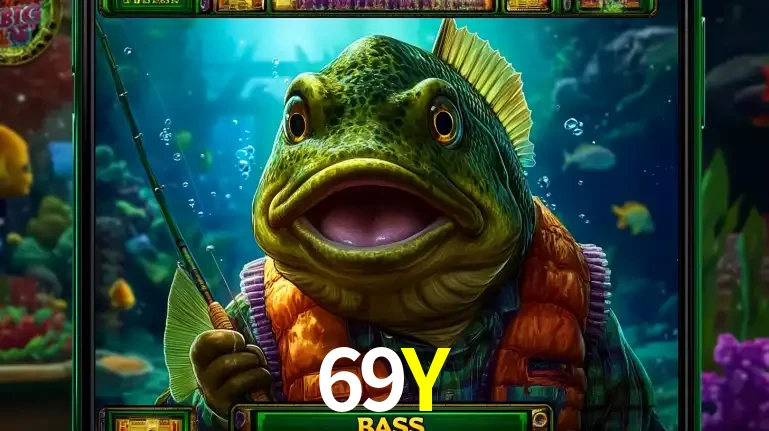 Personagem de peixe pescador do popular jogo de slot com tema de pescaria, uma das emocionantes opções de caça-níqueis para jogar e ganhar no cassino 69Y.